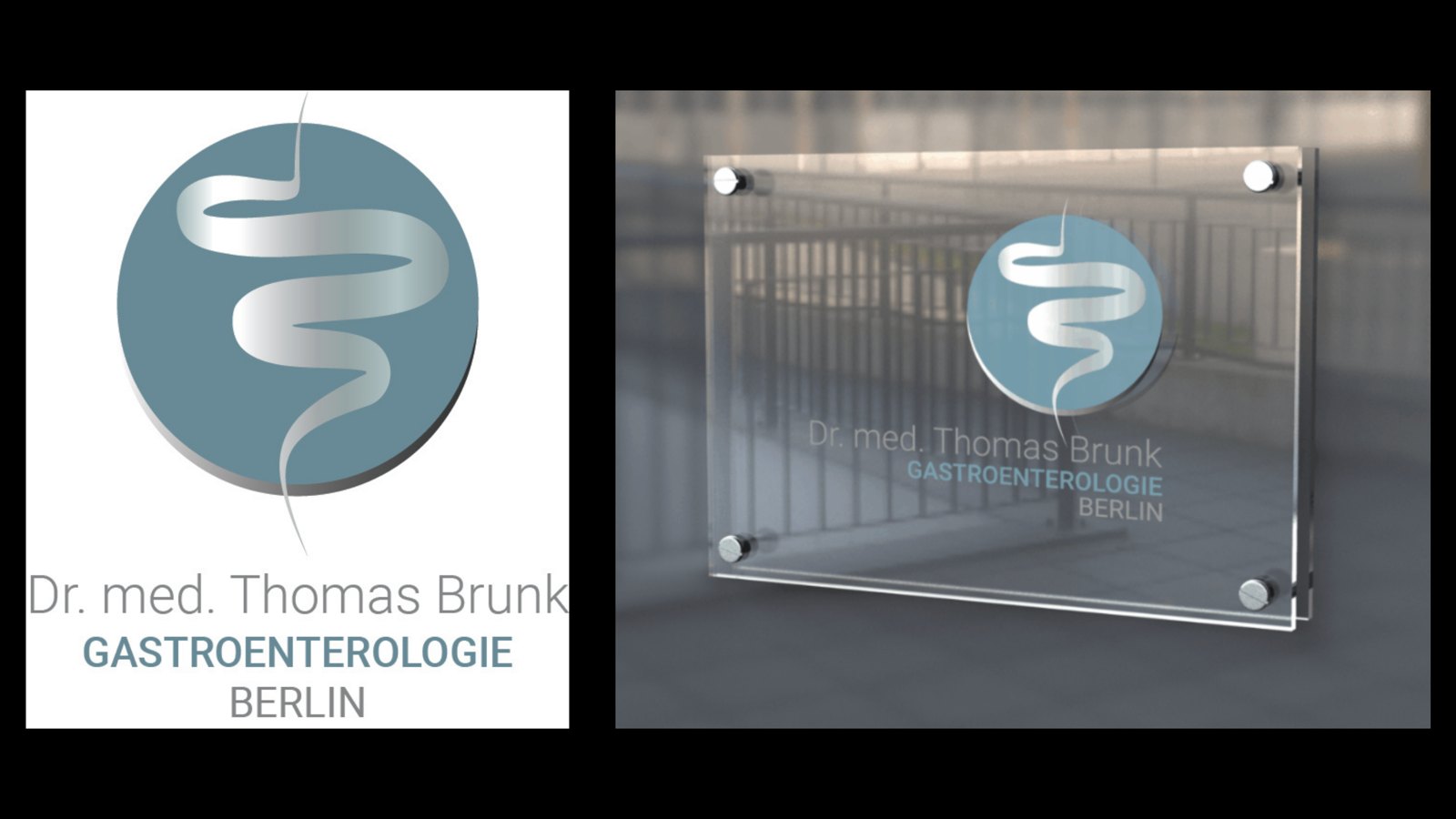Dr. Brunk Logo und Praxisschild