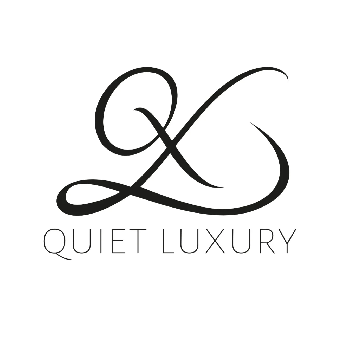 Ein Monogramm aus den Buchstaben Q und X für die Marke Quiet Luxury
